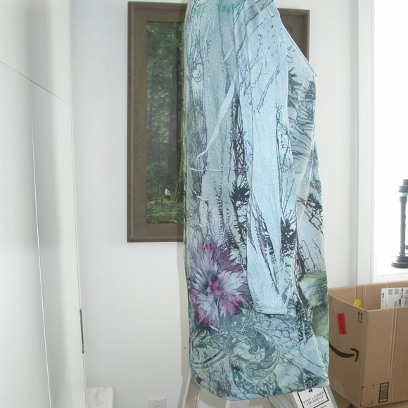 Turquoise Print Summer Tunic - Picture 2 of 7